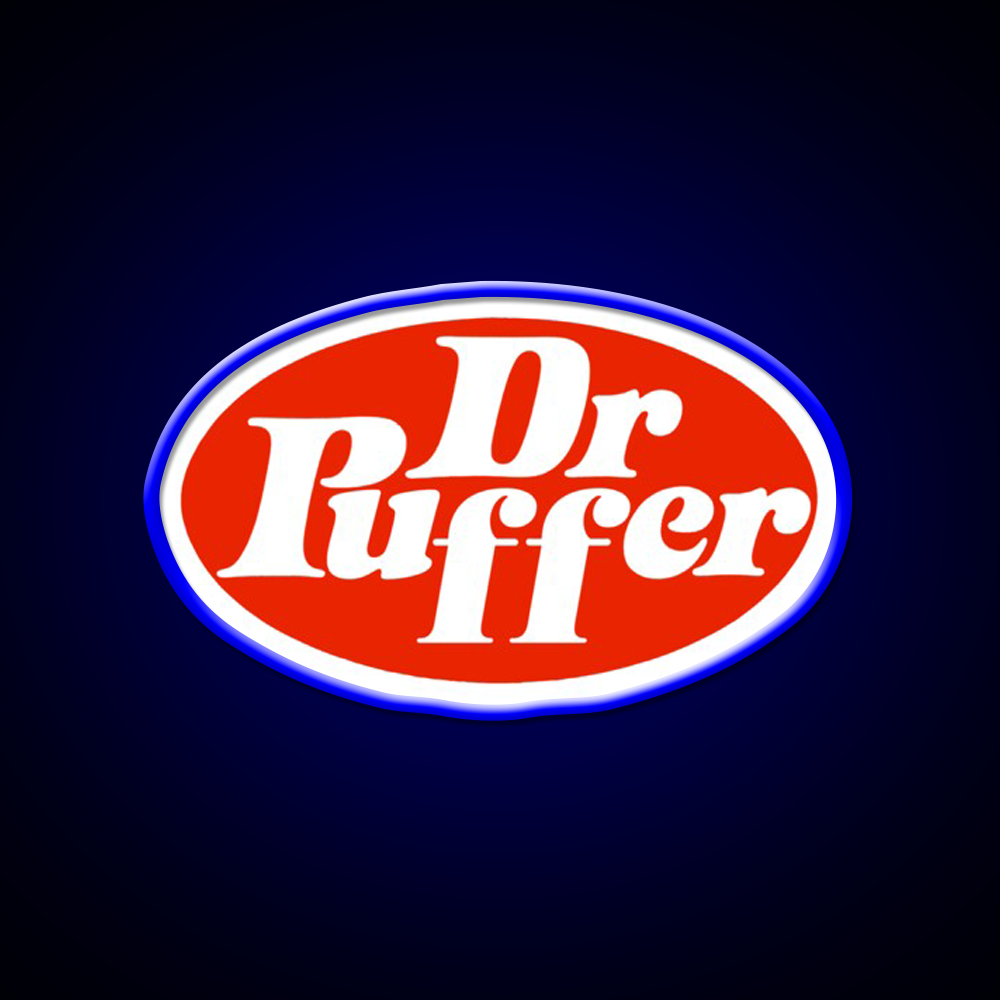 Dr Puffer Cola Hemp Inspired Green Leaf Led Neon Sign Rgb Color