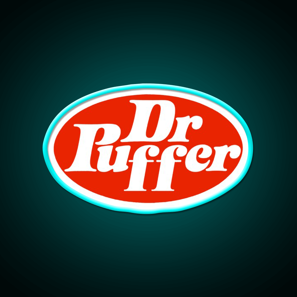 Dr Puffer Cola Hemp Inspired Green Leaf Led Neon Sign Rgb Color - Shineneon