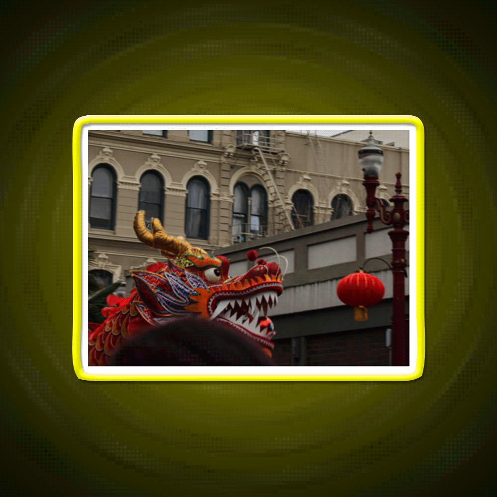 Dragon And Pearl Asian Cultural Led Neon Sign Rgb Color