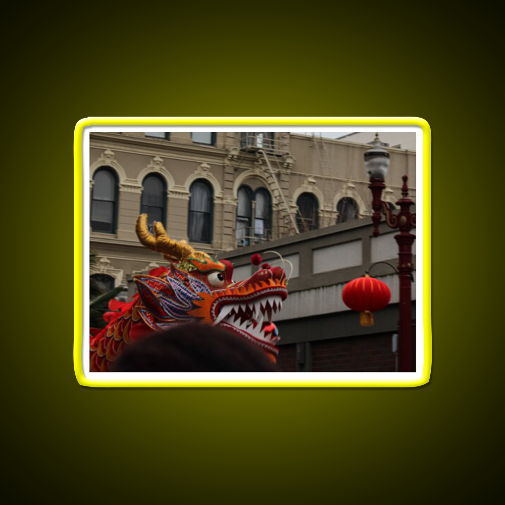 Dragon And Pearl Asian Cultural Led Neon Sign Rgb Color