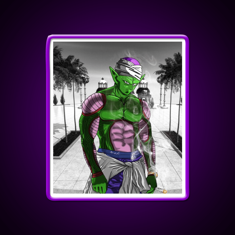 Dragon Ball Z Piccolo Hemp Inspired Green Leaf Led Neon Sign Rgb Color - Shineneon