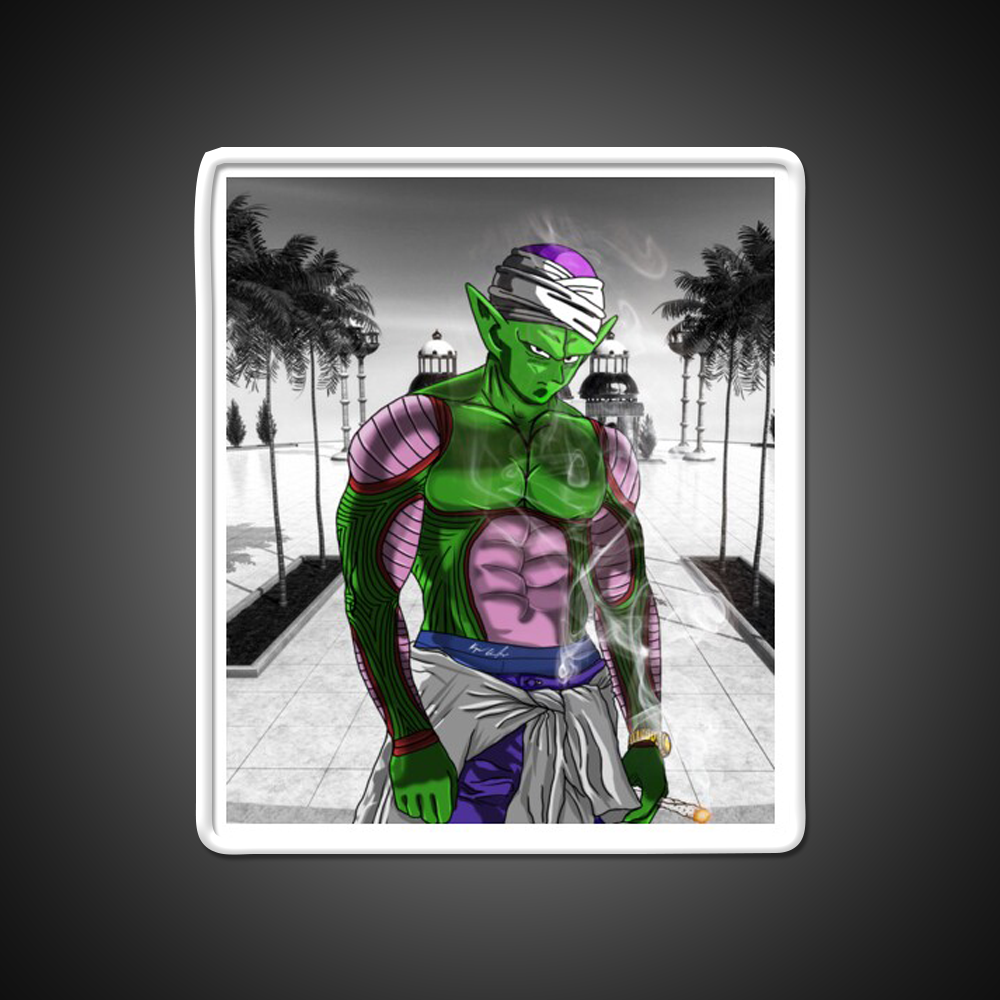 Dragon Ball Z Piccolo Hemp Inspired Green Leaf Led Neon Sign Rgb Color