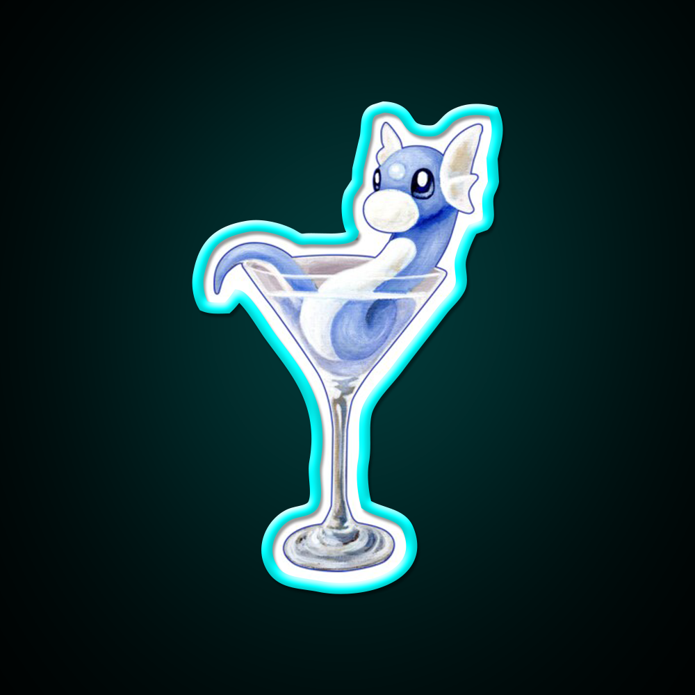 Dragon Martini Cocktail Bar Decor Led Neon Sign Rgb Color