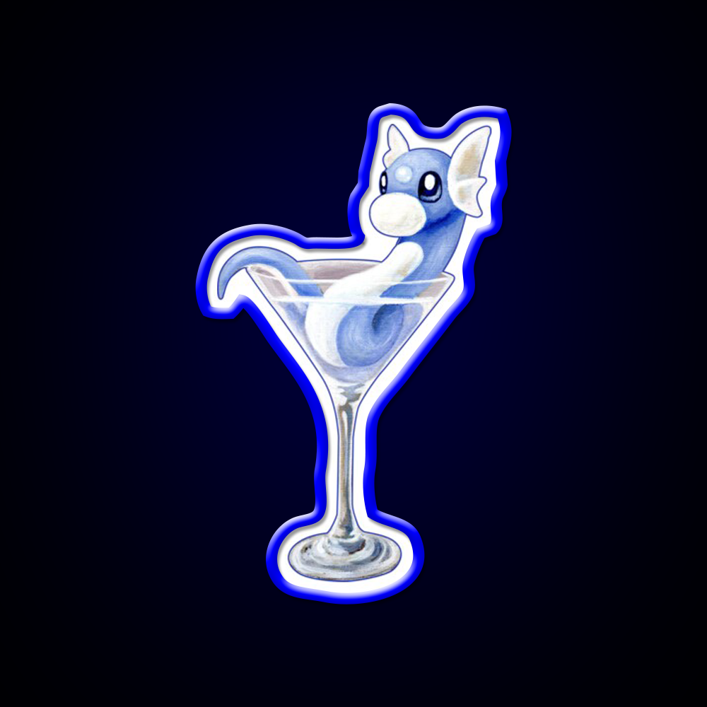 Dragon Martini Cocktail Bar Decor Led Neon Sign Rgb Color