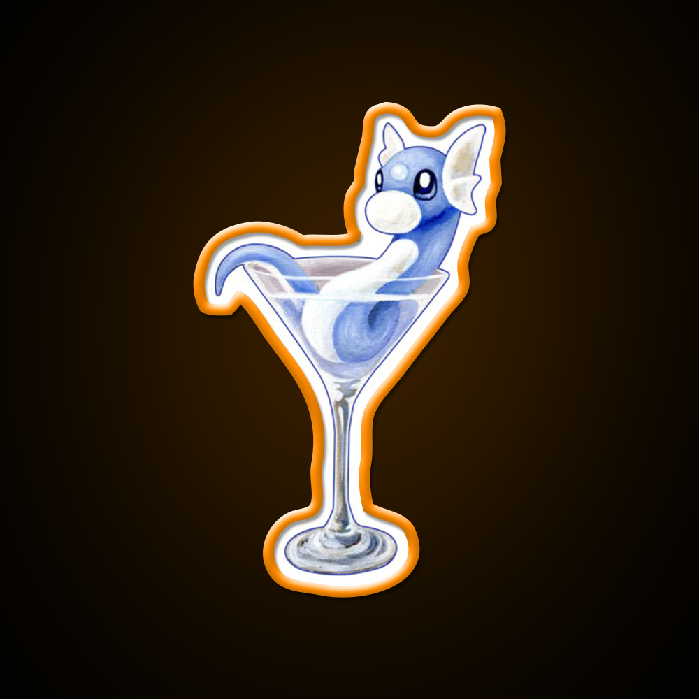 Dragon Martini Cocktail Bar Decor Led Neon Sign Rgb Color