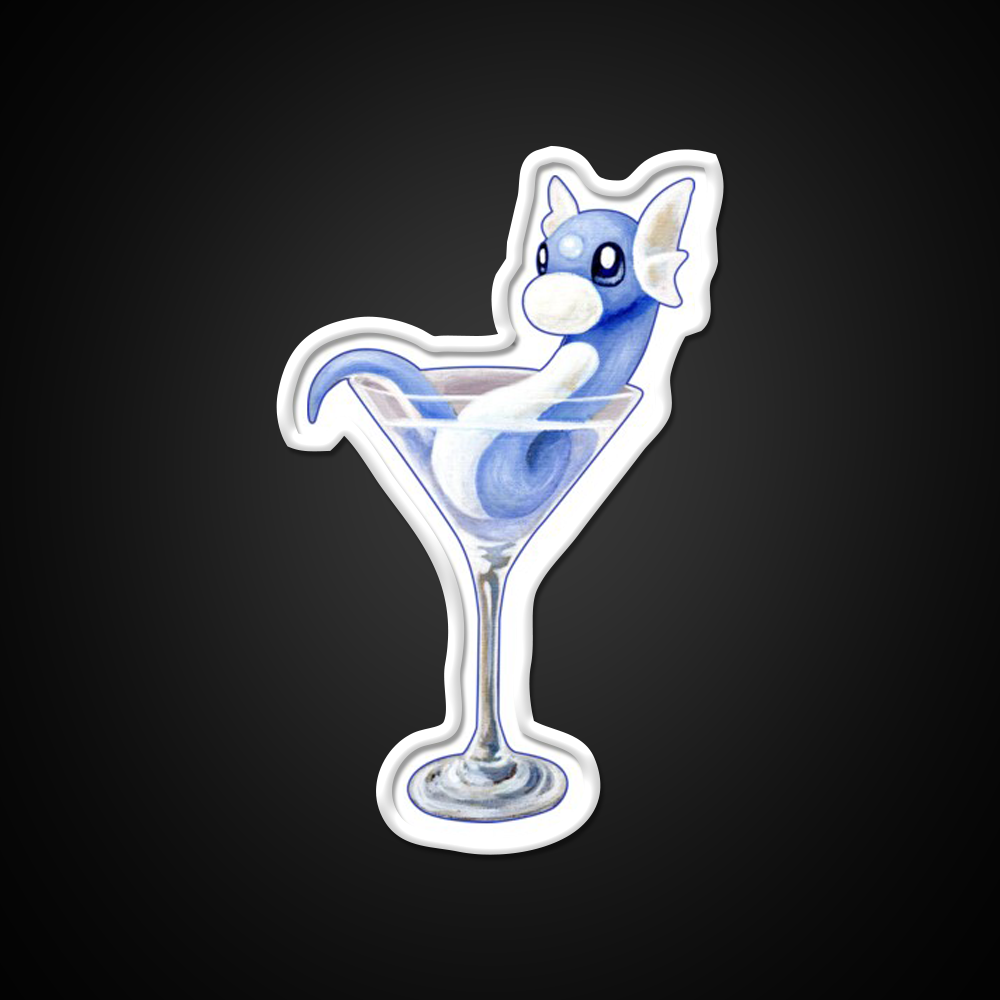 Dragon Martini Cocktail Bar Decor Led Neon Sign Rgb Color