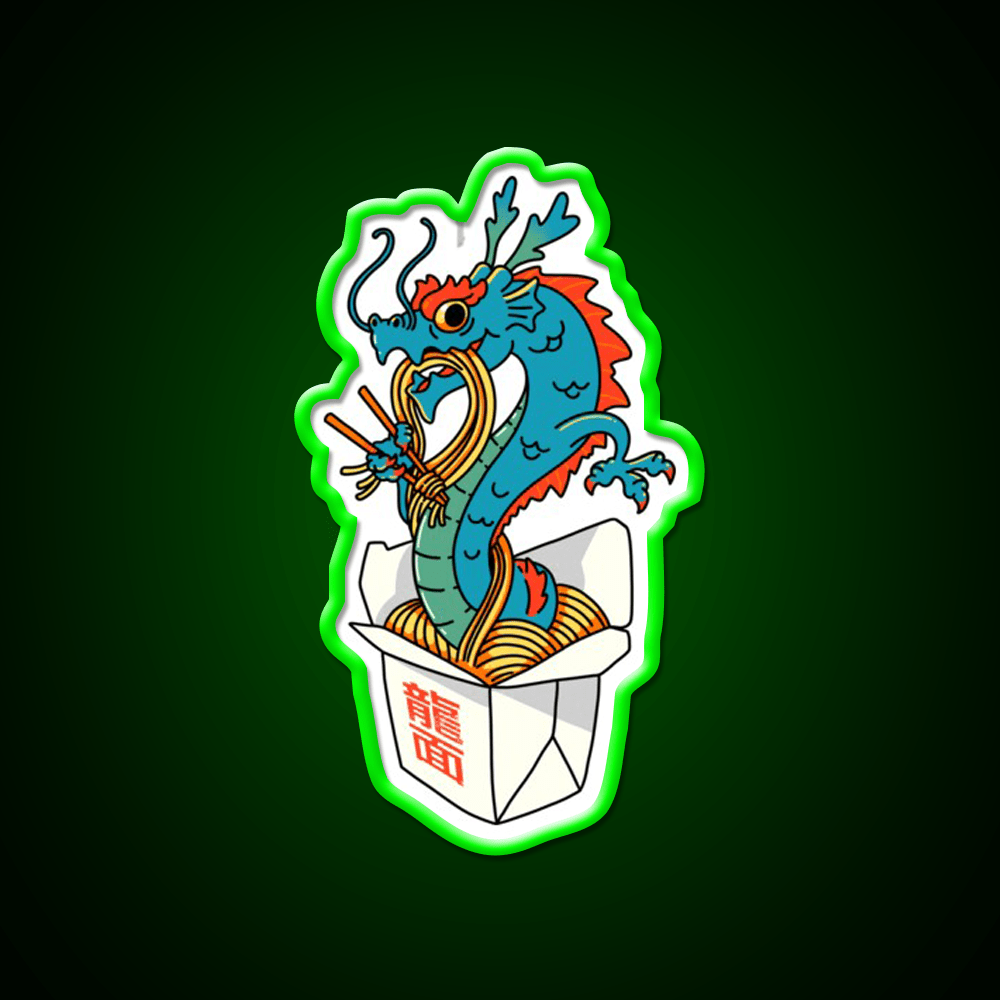 Dragon Noodles Led Neon Sign Chinese Food Rgb Color - Shineneon