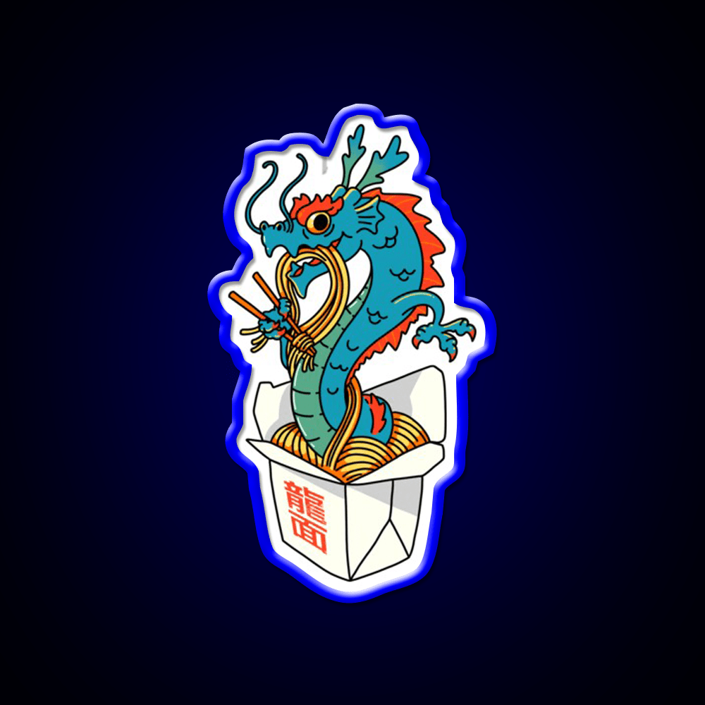 Dragon Noodles Led Neon Sign Chinese Food Rgb Color - Shineneon
