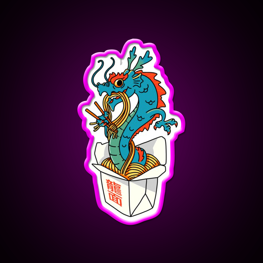 Dragon Noodles Led Neon Sign Chinese Food Rgb Color - Shineneon