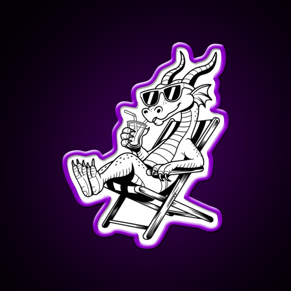 Dragon On Break Cocktail Bar Decor Led Neon Sign Rgb Color