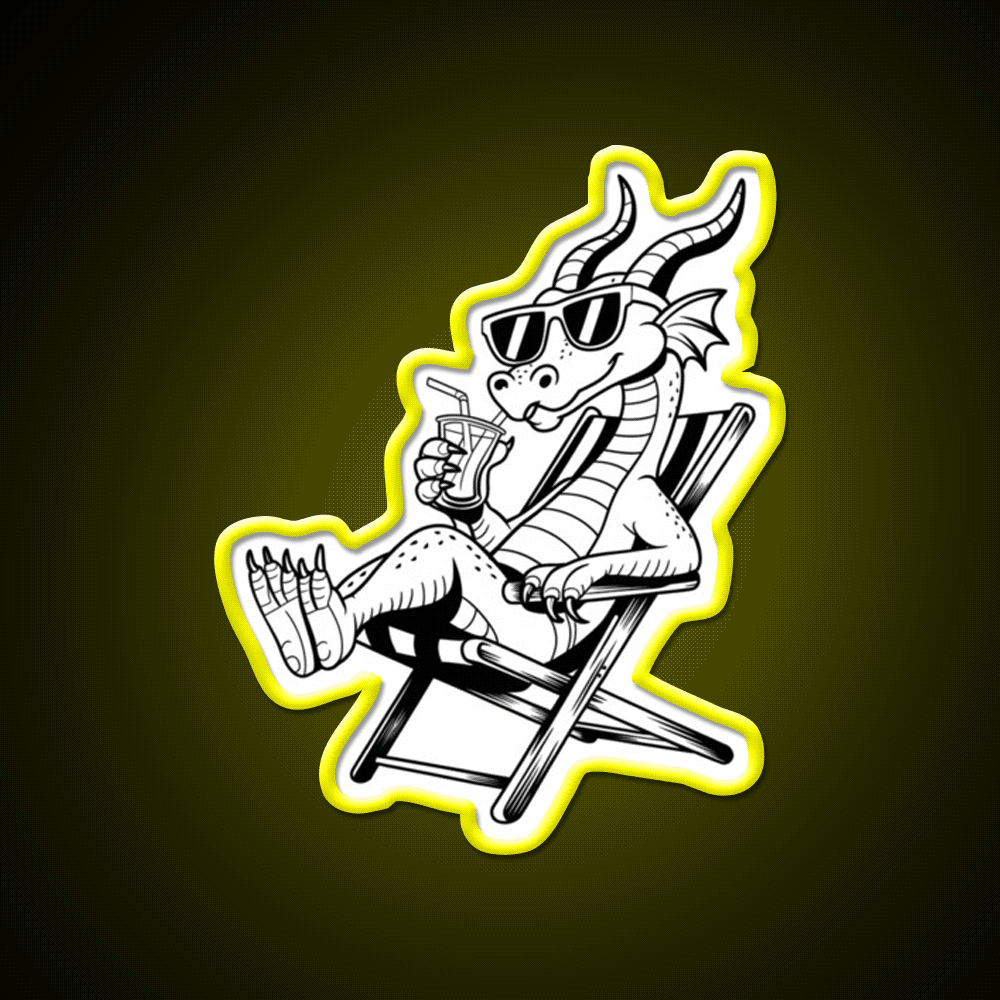 Dragon On Break Cocktail Bar Decor Led Neon Sign Rgb Color