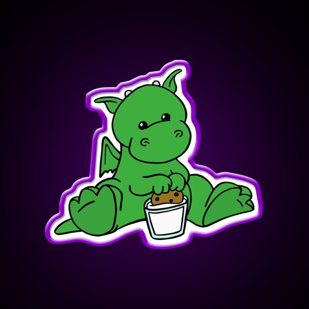 Dragon Snack Time Snack Food Led Neon Sign Rgb Color