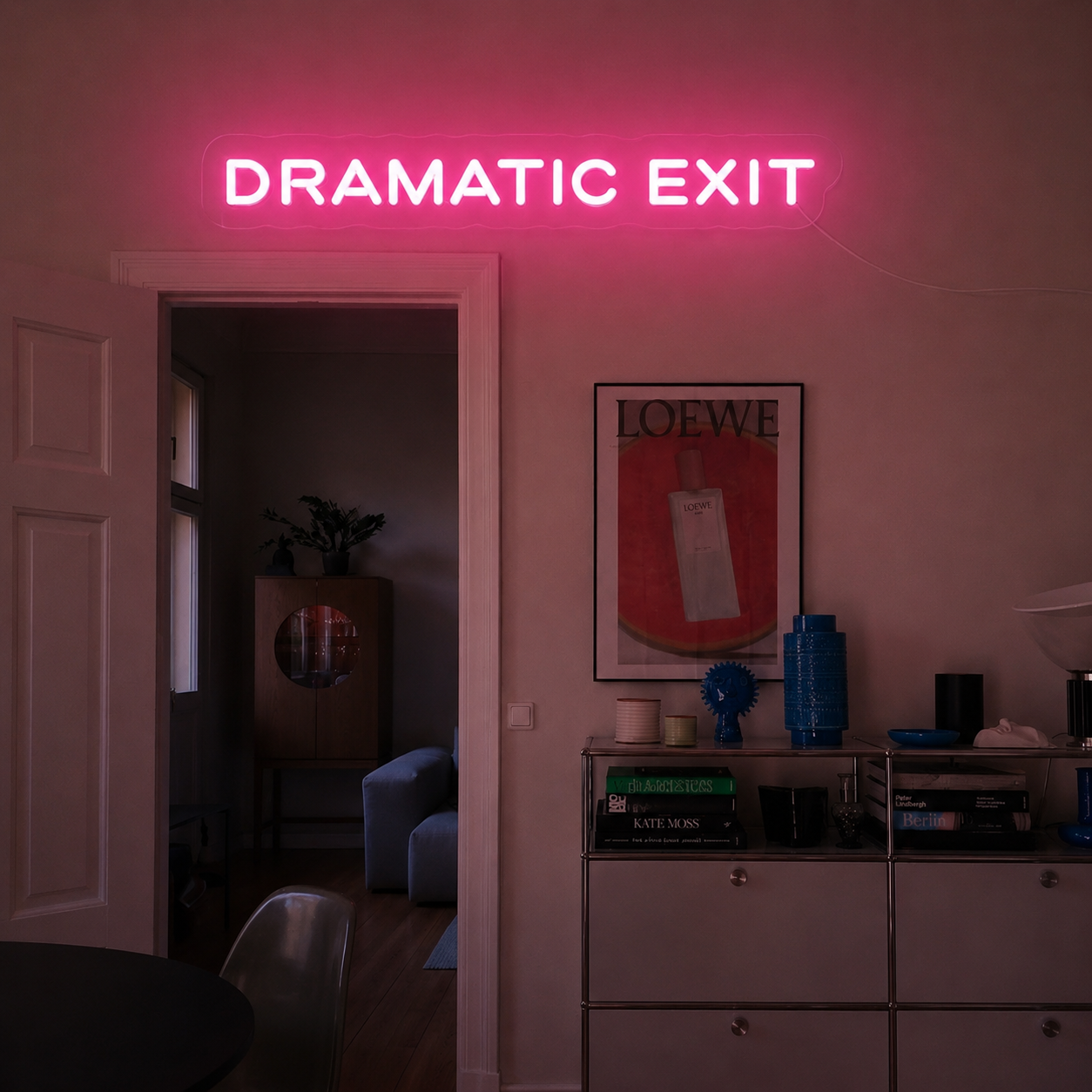 Dramatic Exit LED Neon Sign - 03 Real Lifestyle Scene