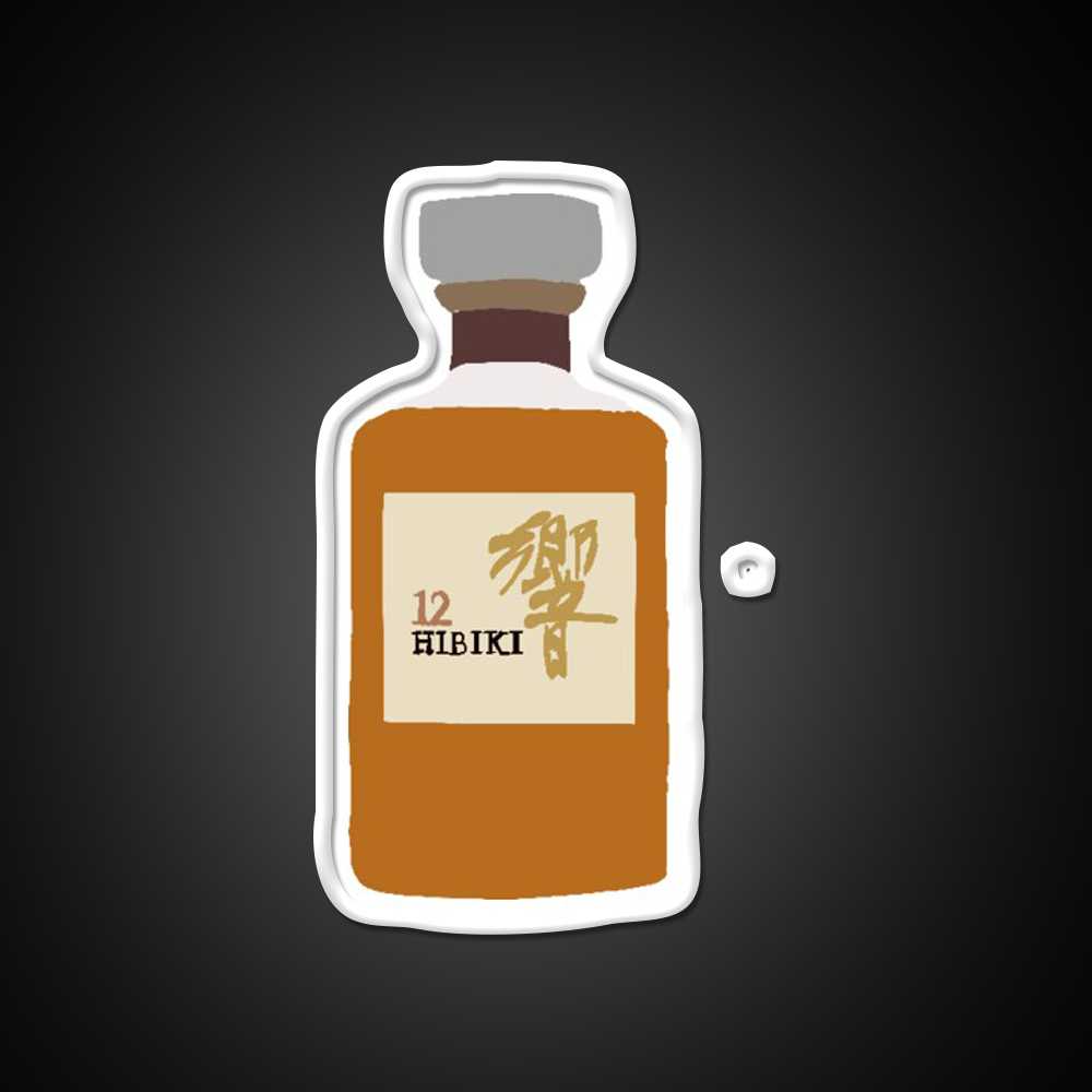 Drawn Hibiki 12 Whiskey Cocktail Bar Decor Led Neon Sign Rgb Color