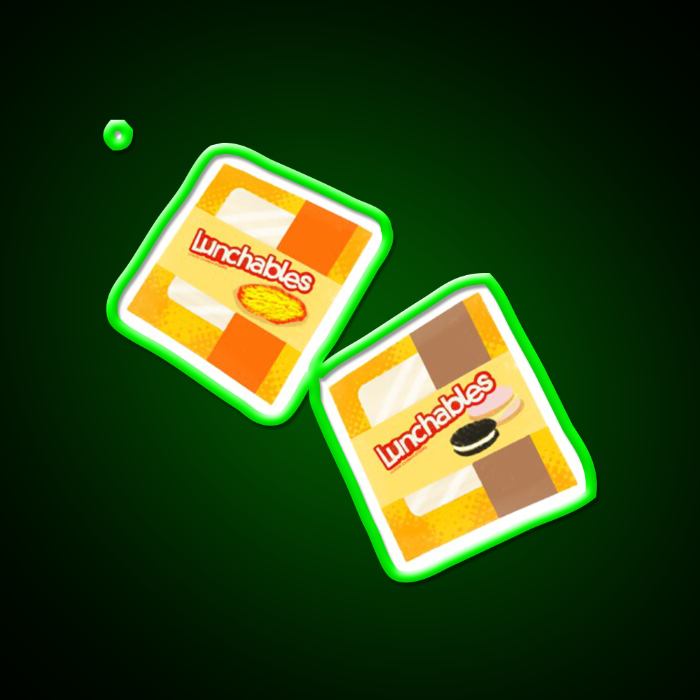 Drawn Lunchables Snack Food Led Neon Sign Rgb Color