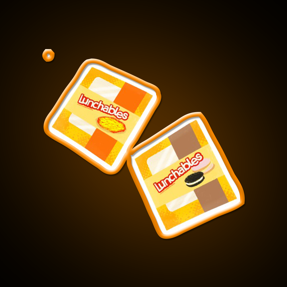 Drawn Lunchables Snack Food Led Neon Sign Rgb Color