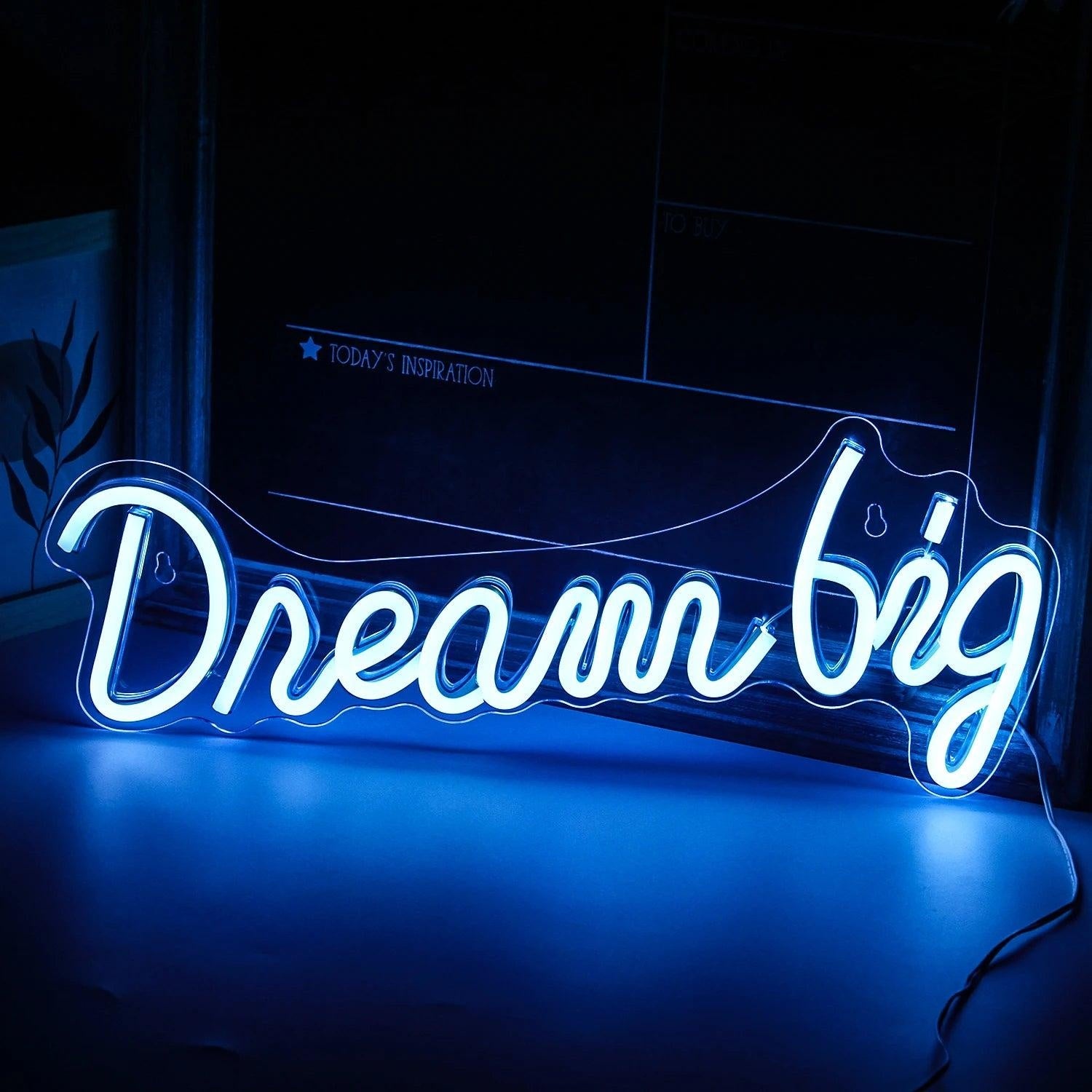 Dream Big Blue Led Neon Sign Bedroom Studio Wall Decor | Shineneon
