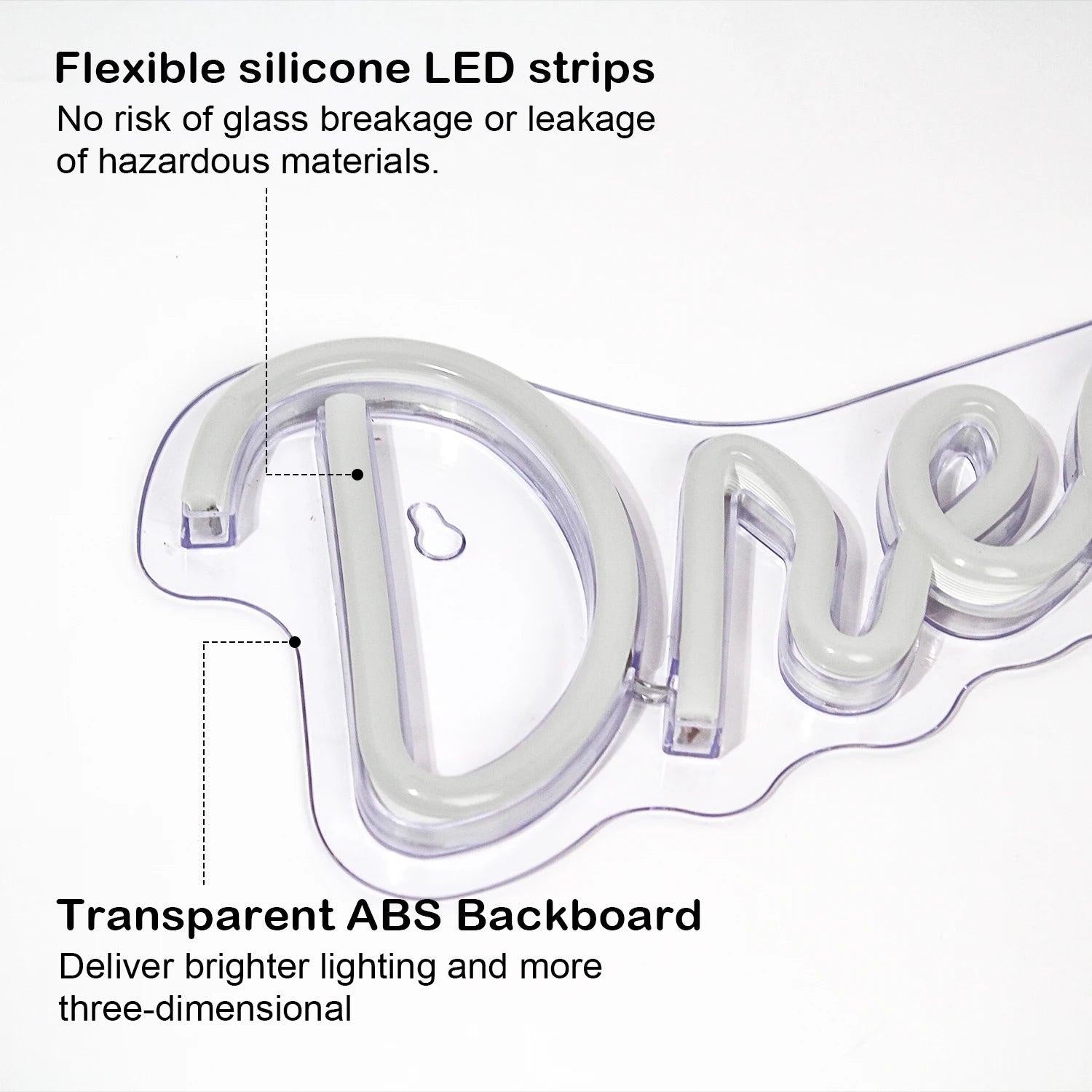 Dream Big Blue Led Neon Sign Bedroom Studio Wall Decor | Shineneon