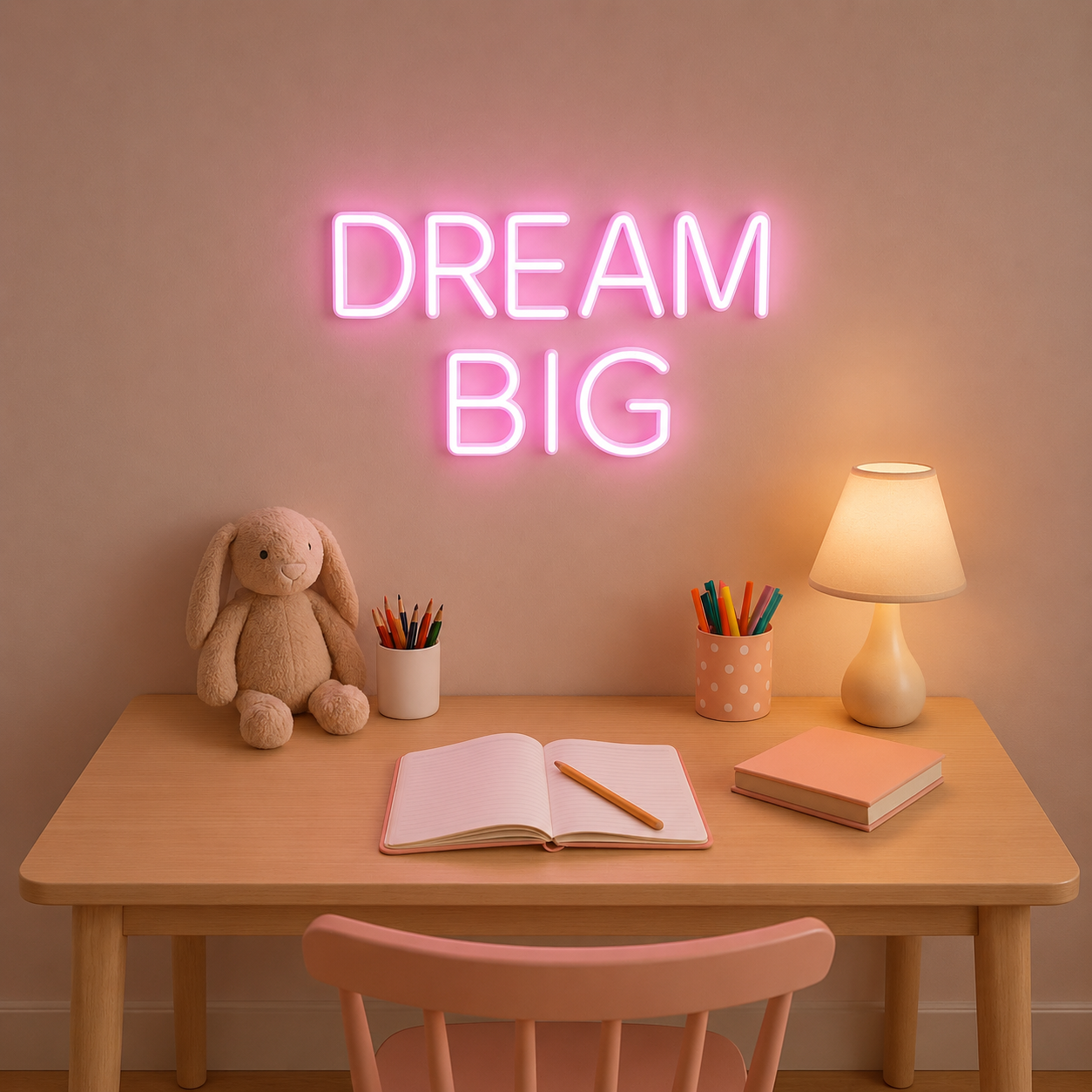 Dream Big LED Neon Sign Bedroom Decor - 01 Original Product Image