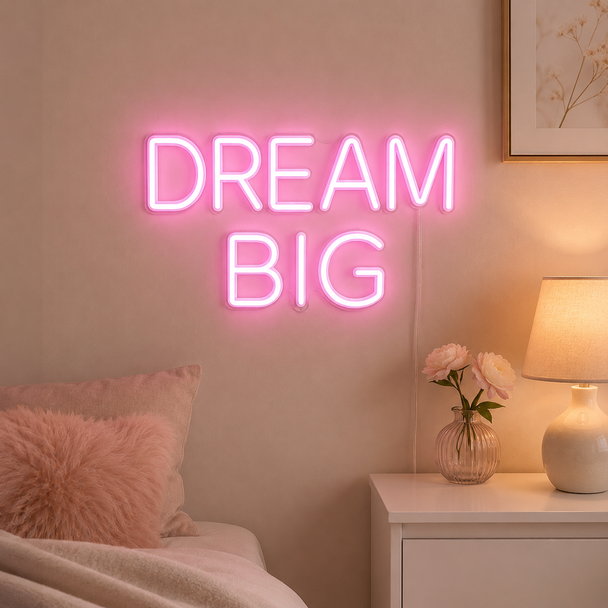 Dream Big LED Neon Sign Bedroom Decor - 02 High-Converting Product Image