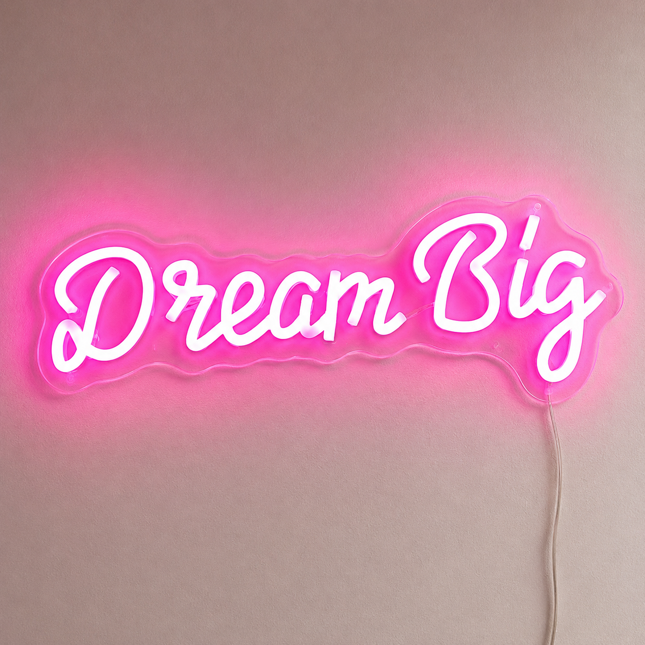 Dream Big Word Wall Light LED Neon Sign - 03 Real Lifestyle Scene
