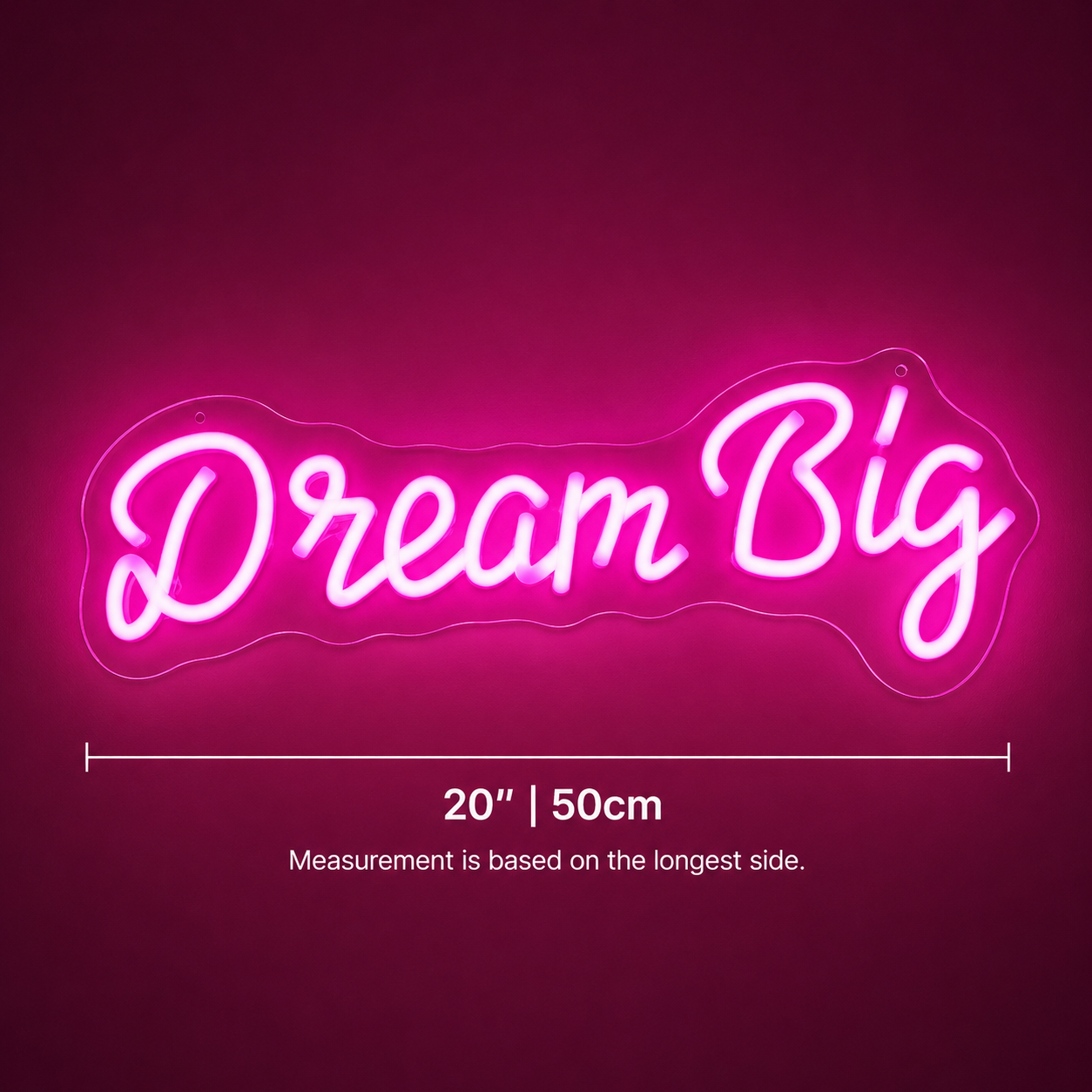 Dream Big Word Wall Light LED Neon Sign - 04 Size Image