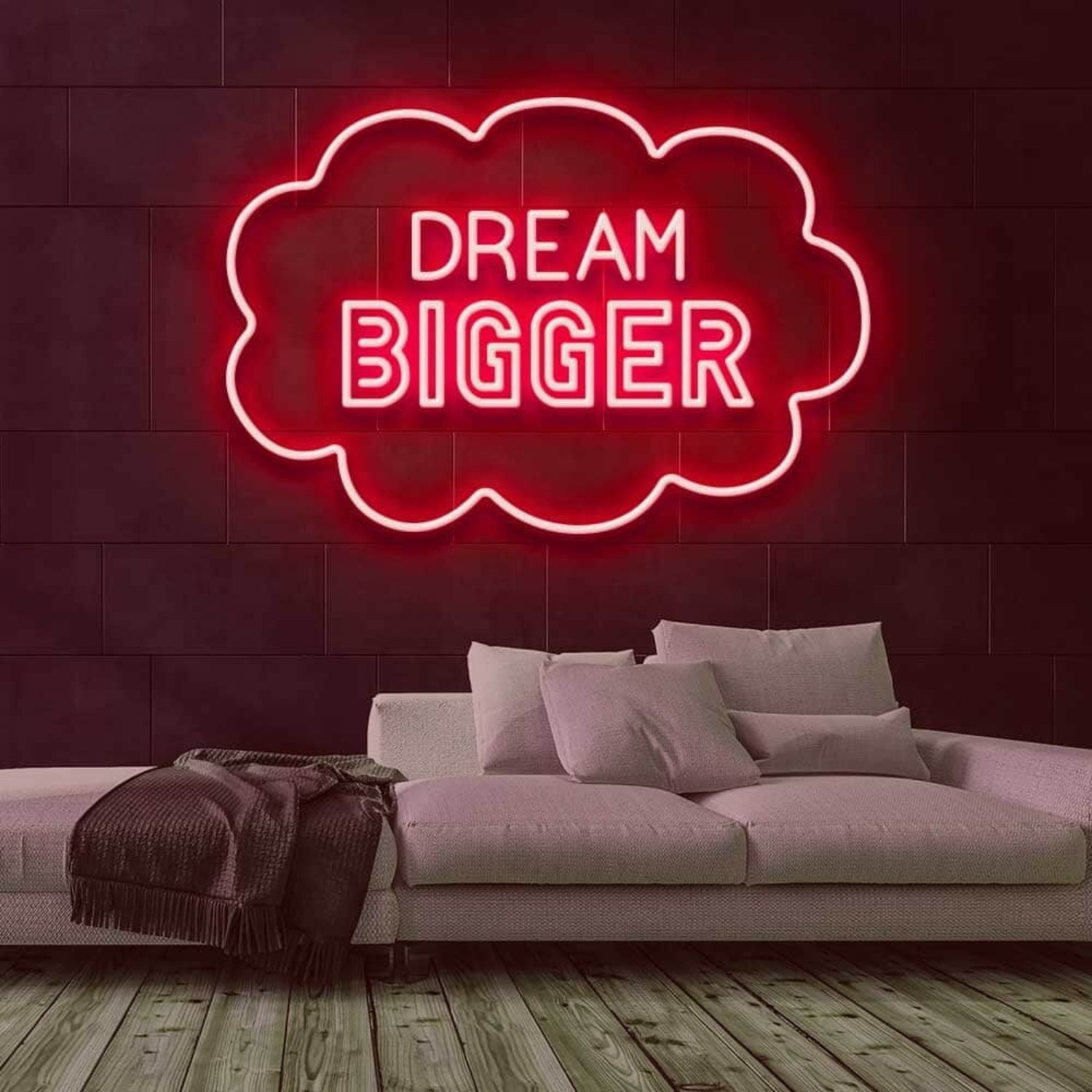 Dream Bigger Led Neon Sign For Wall Decor - Shineneon
