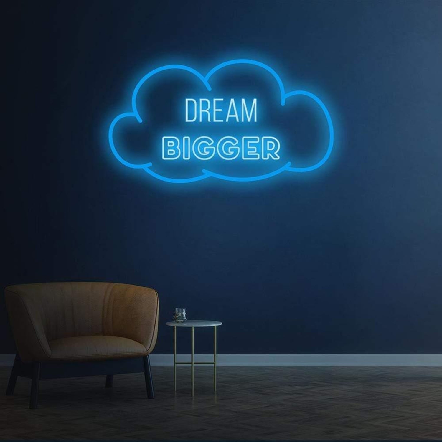 Dream Bigger Warm Yellow Cloud Led Neon Sign For Home Decor | Shineneon
