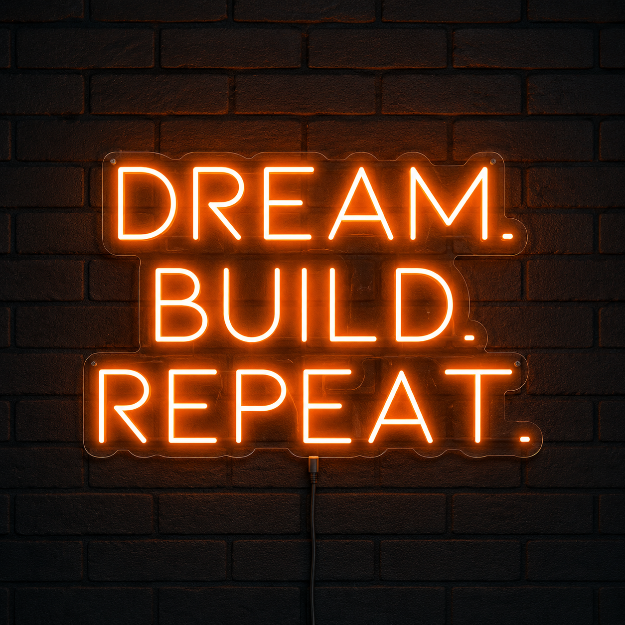 Dream Build Repeat Wall Decor LED Neon Sign - 02 High-Converting Product Image