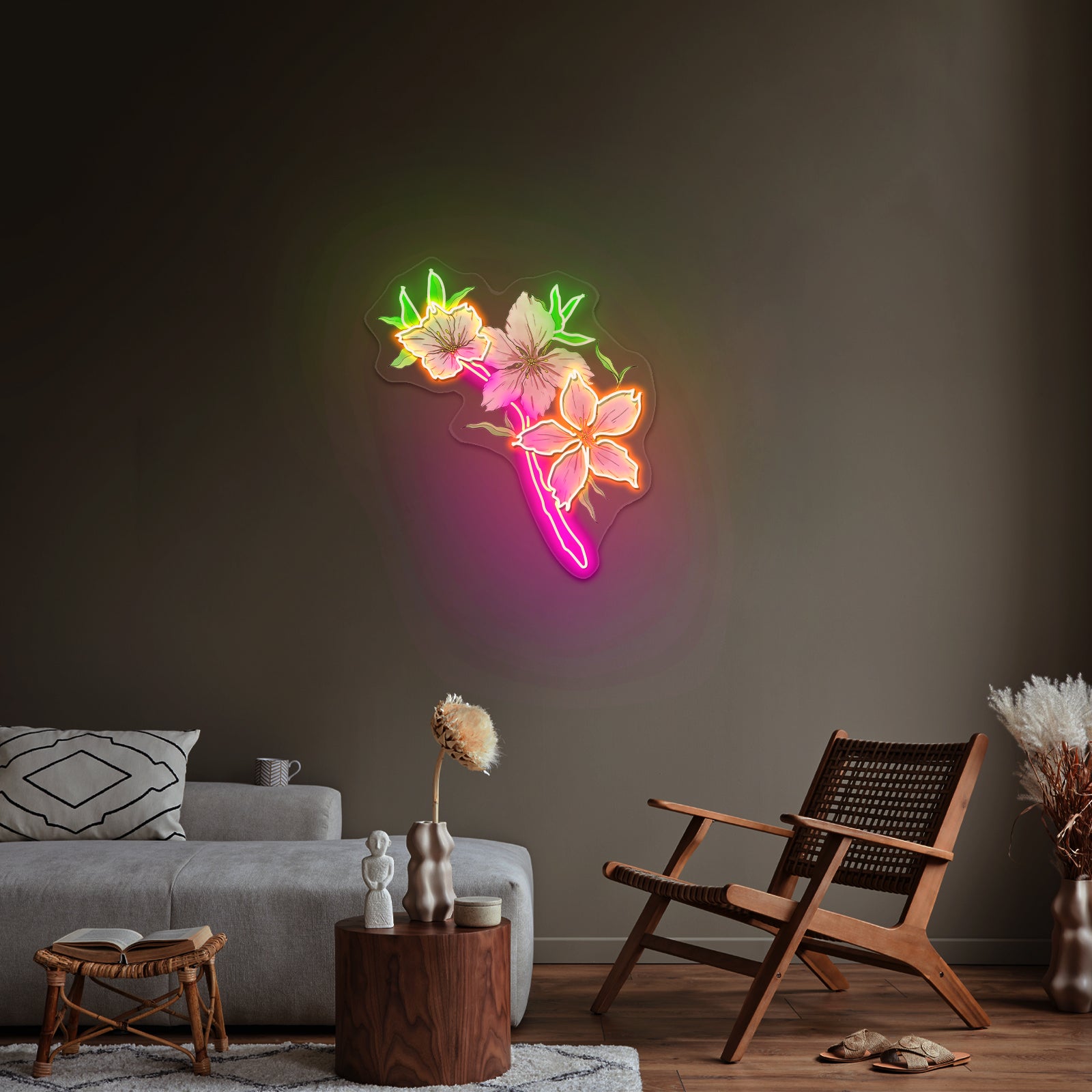 Dream Catcher Flowering Cherry Tree Neon Signs For Home Wall Decor