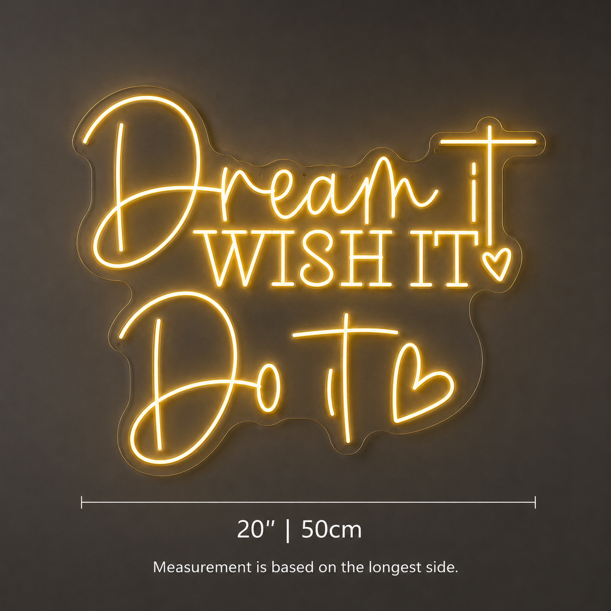 Dream It Do It Wall Decor LED Neon Sign - 04 Size Image