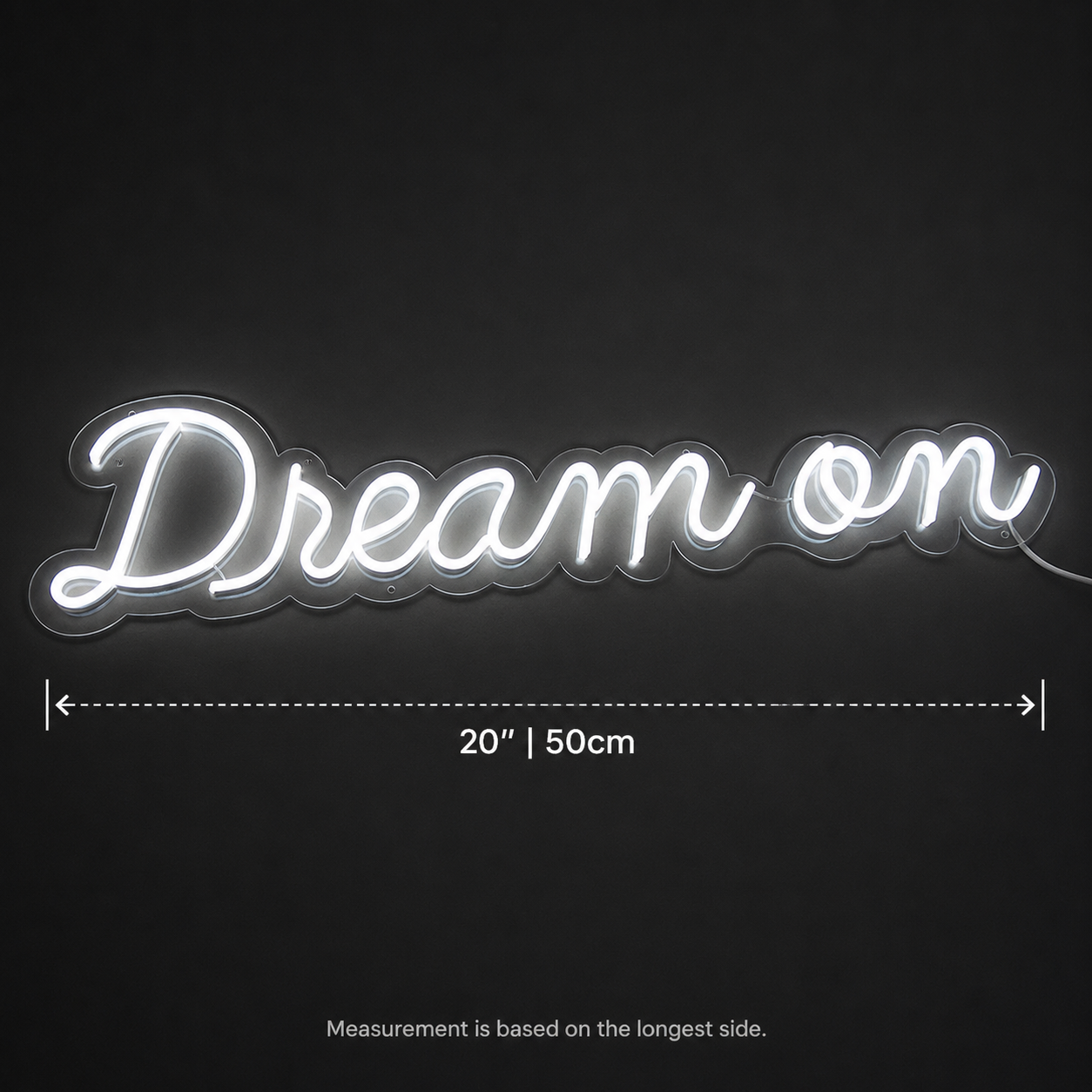 Dream On LED Neon Sign Wall Neon Sign - 04 Size Image
