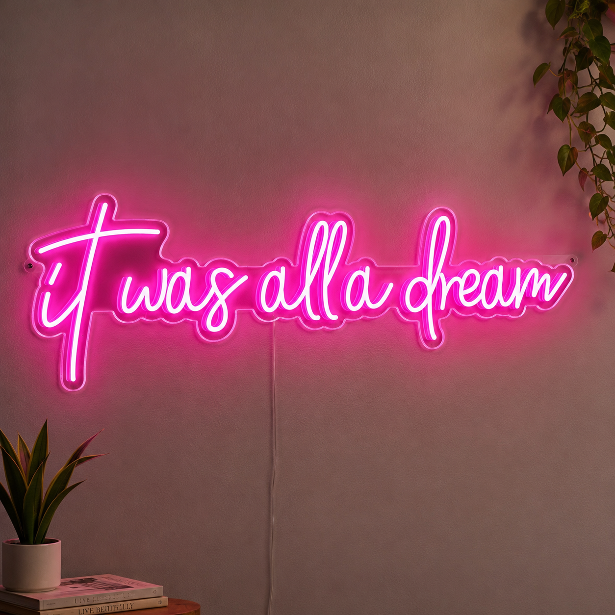 Dream Script Bedroom Square LED Neon Sign Home Art main product image