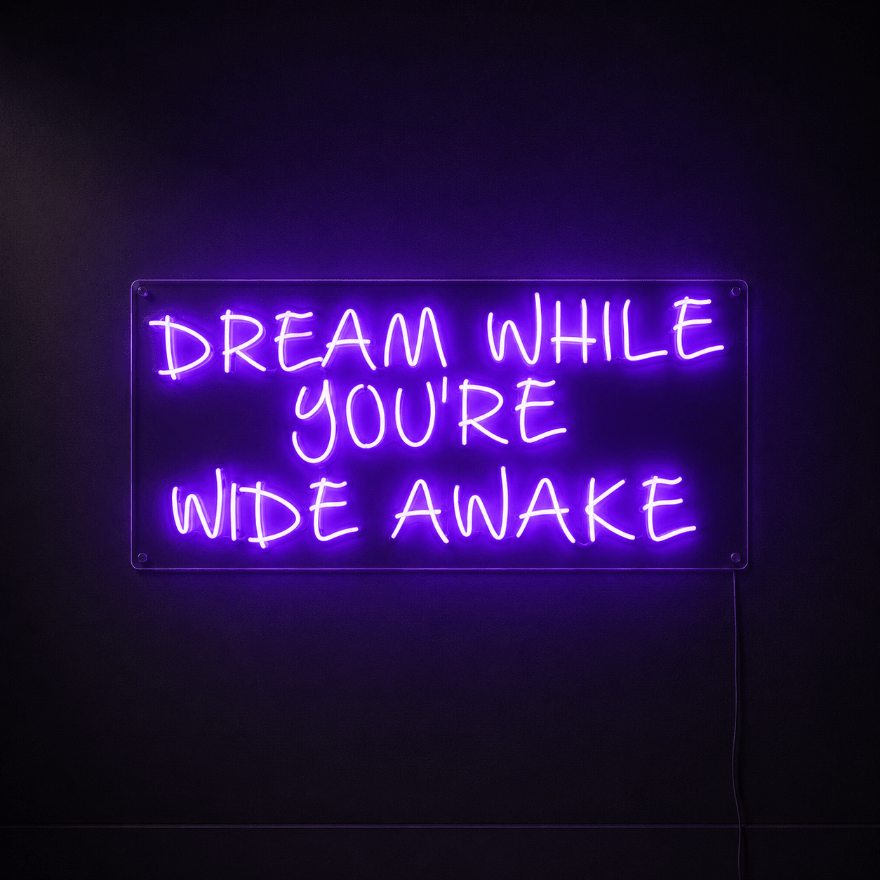Dream While You Re Wide Awake Wall Decor LED Neon Sign - Shineneon