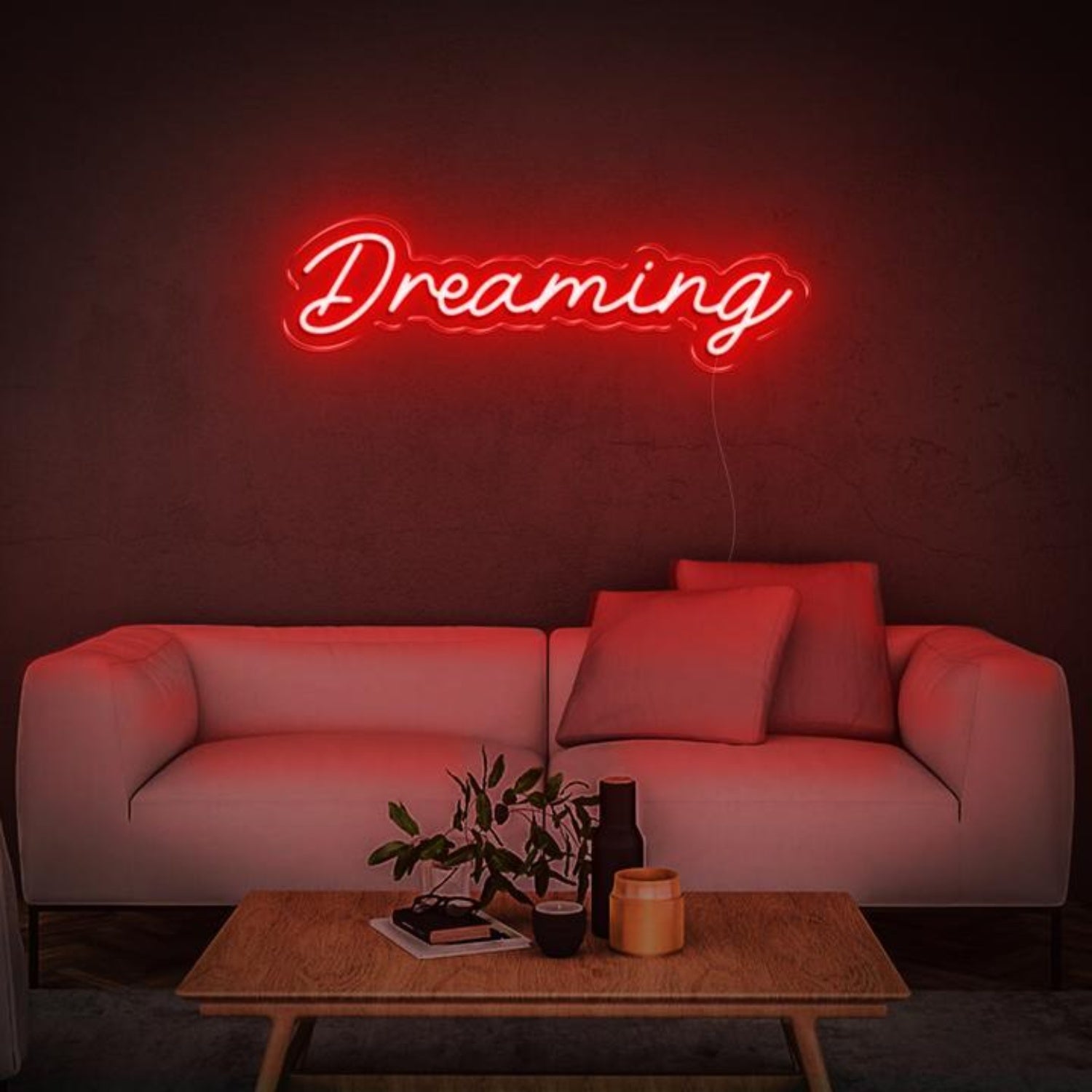 Dreaming Warm Amber Led Neon Sign For Cozy Living Room Bedroom Decor | Shineneon