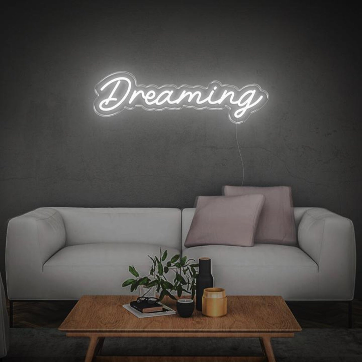 Dreaming Warm Amber Led Neon Sign For Cozy Living Room Bedroom Decor | Shineneon