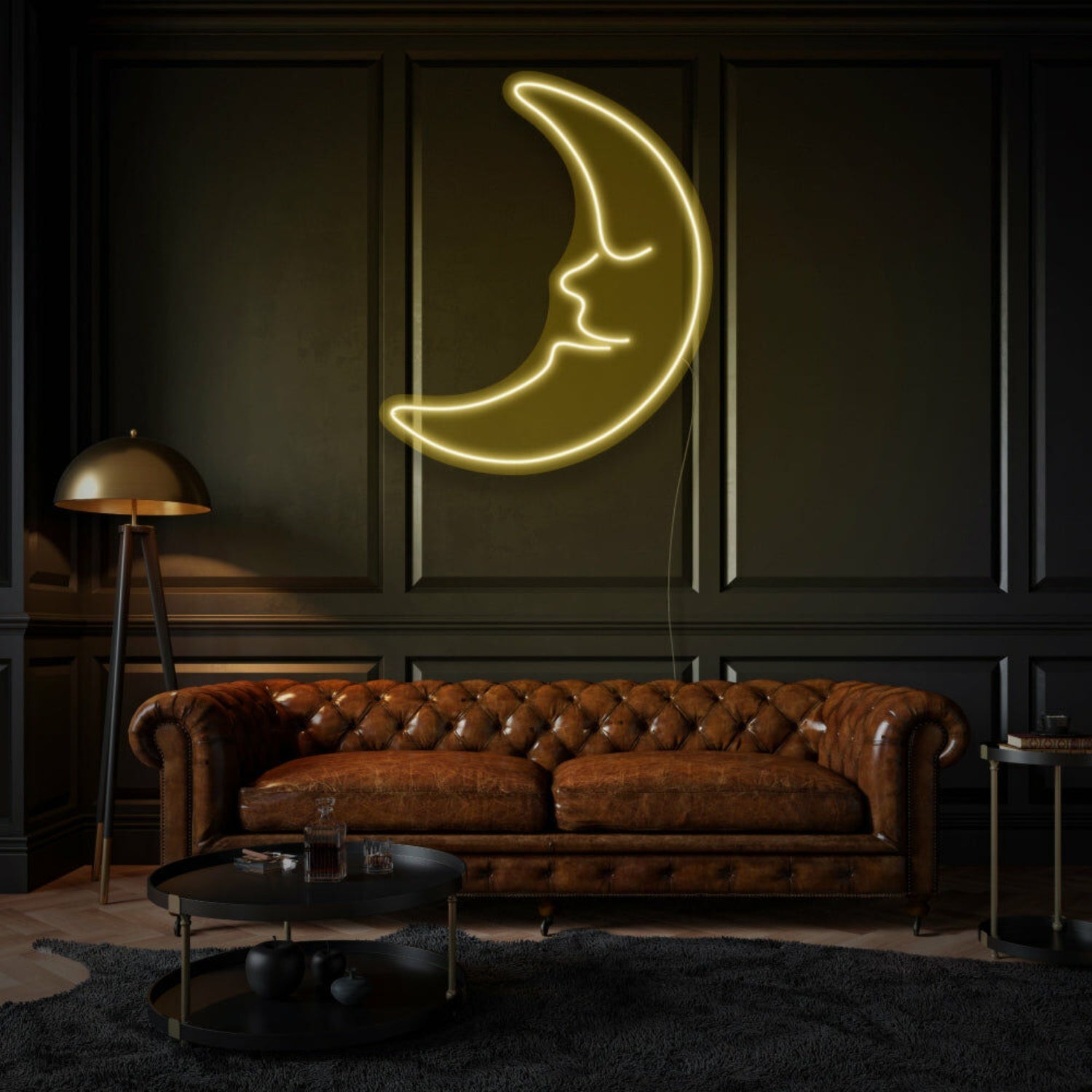 Dreamy Young Moon Neon Whimsical Nighttime Wonder - Shineneon