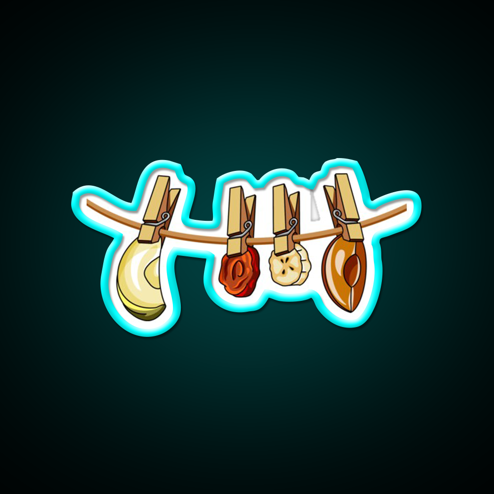 Dried Fruits Snack Food Led Neon Sign Rgb Color