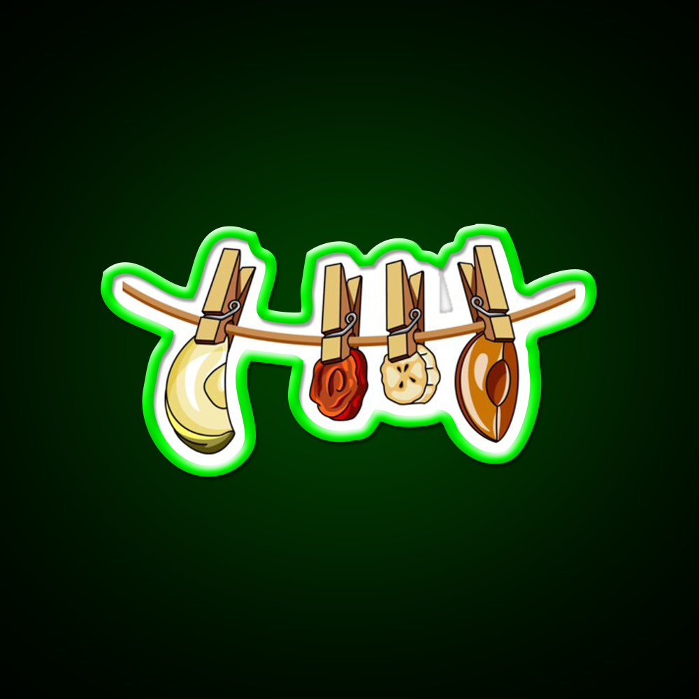 Dried Fruits Snack Food Led Neon Sign Rgb Color