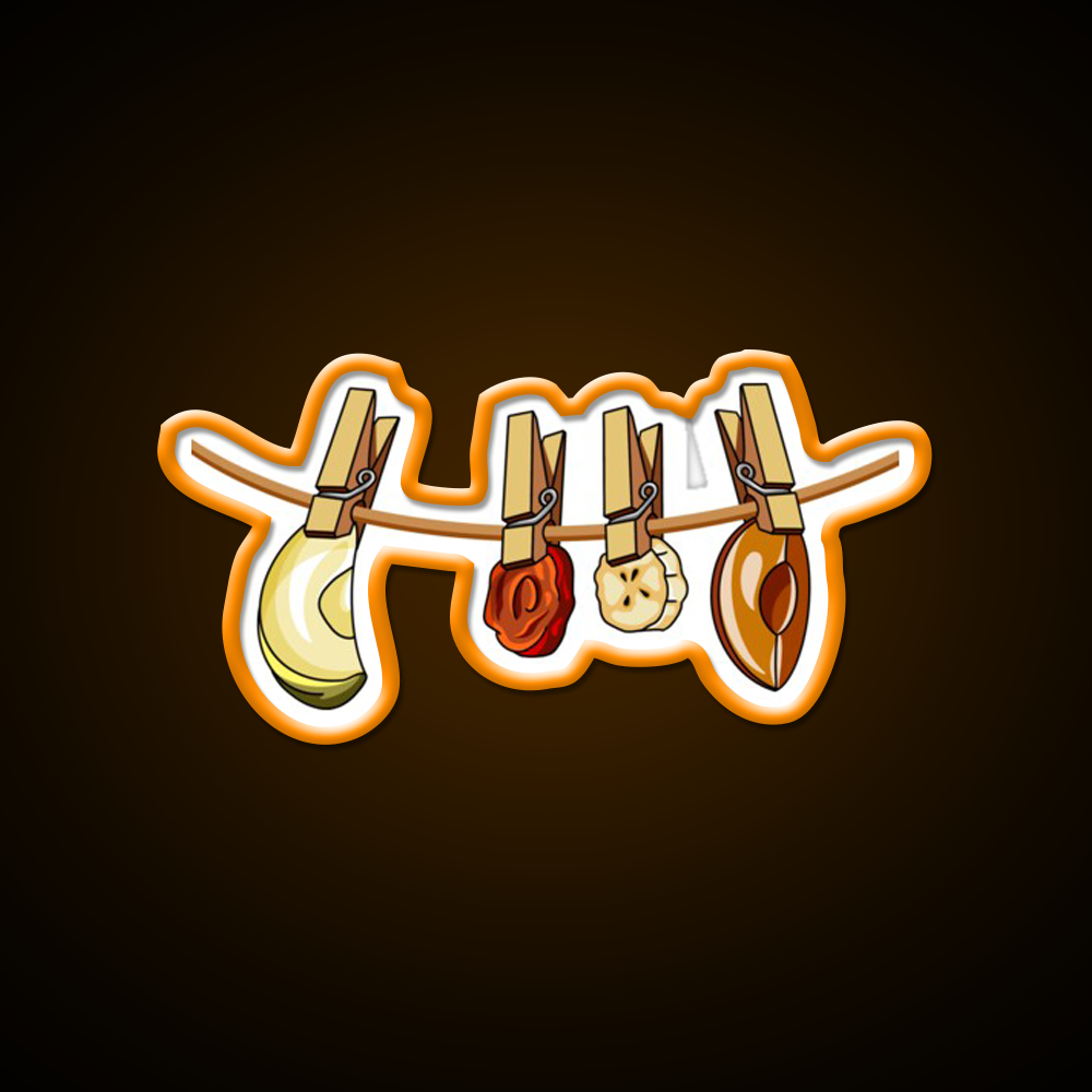 Dried Fruits Snack Food Led Neon Sign Rgb Color