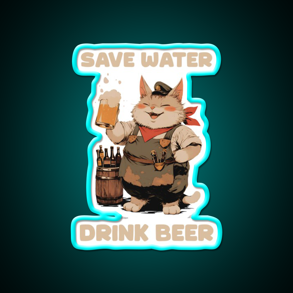 Drink Beer Always Man Cave Bar Led Neon Sign Rgb Color