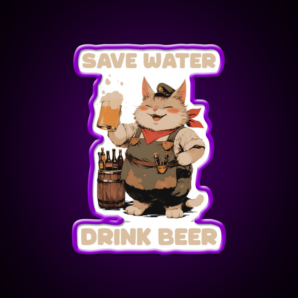 Drink Beer Always Man Cave Bar Led Neon Sign Rgb Color