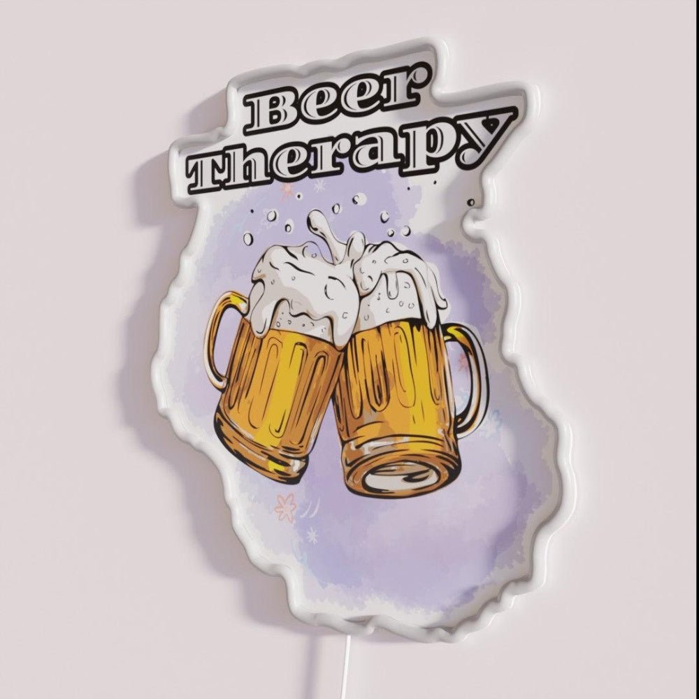 Drink Beer As Therapy Rgb Led Neon Sign - Shineneon