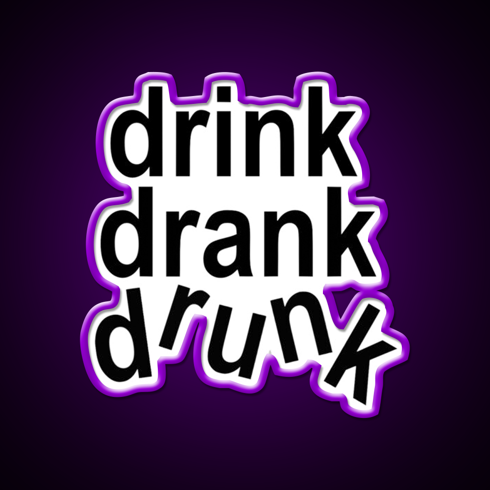 Drink Drank Drunk Beer Bar Decor Led Neon Sign Rgb Color - LED neon sign view 9