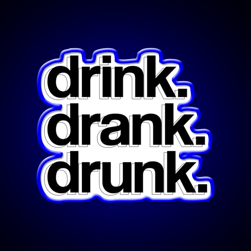 Drink Drank Drunk Beer Bar Decor Led Neon Sign Wall Art Rgb Color - LED neon sign view 5
