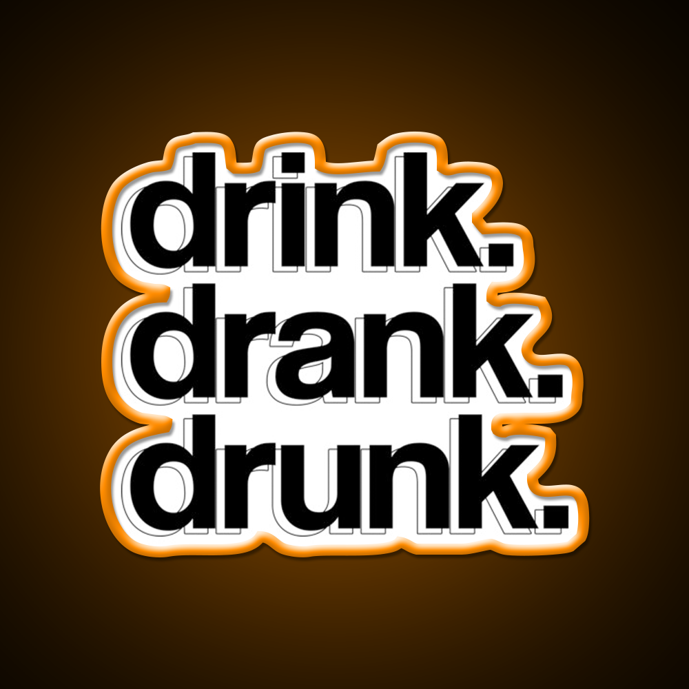 Drink Drank Drunk Beer Bar Decor Led Neon Sign Wall Art Rgb Color - LED neon sign view 6