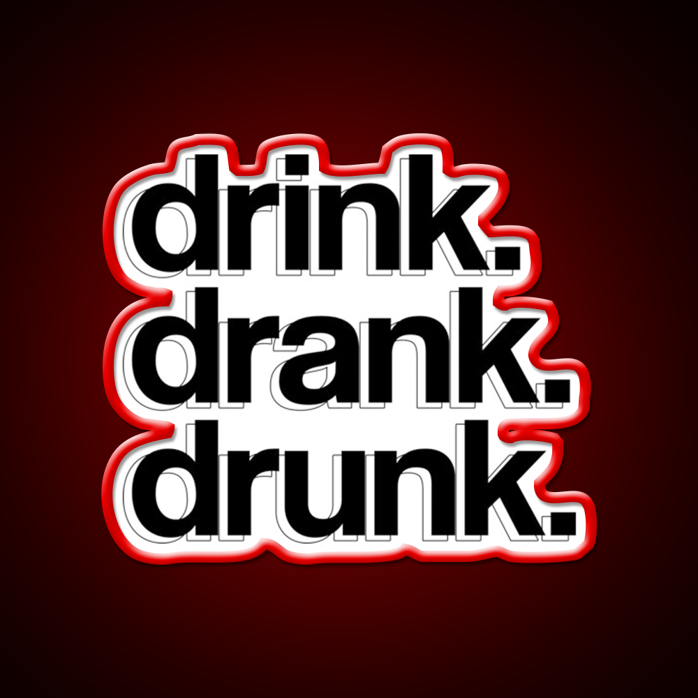 Drink Drank Drunk Beer Bar Decor Led Neon Sign Wall Art Rgb Color - LED neon sign view 10
