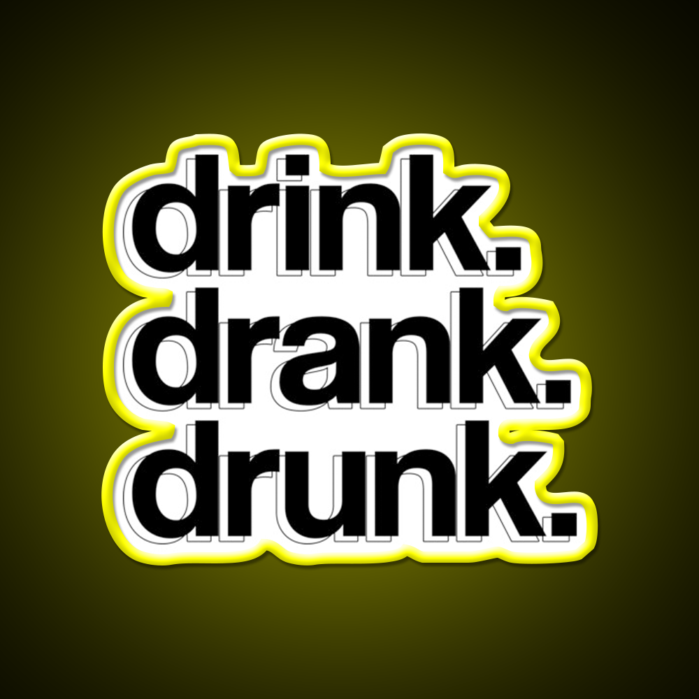 Drink Drank Drunk Beer Bar Decor Led Neon Sign Wall Art Rgb Color - LED neon sign view 7