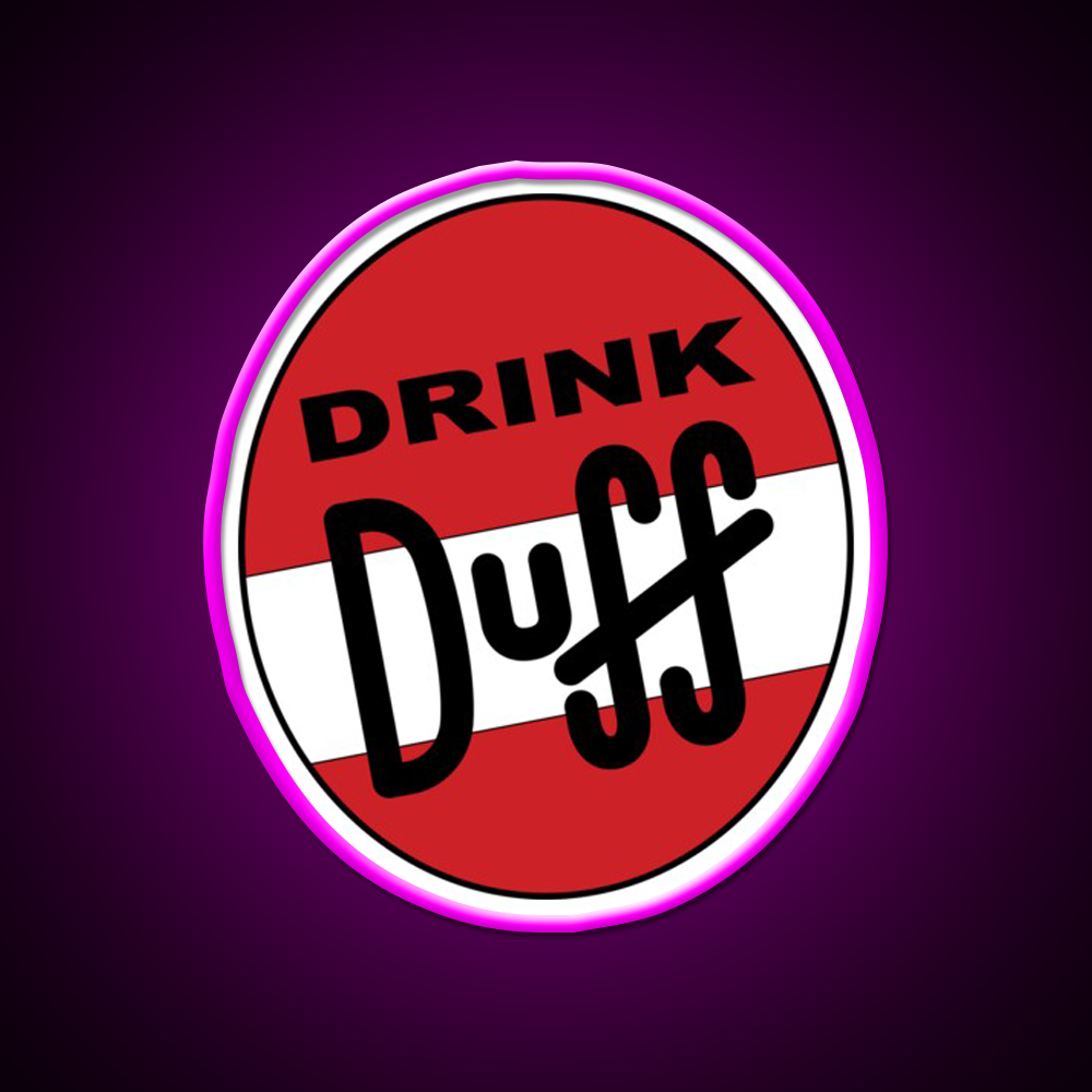 Drink Duff Beer Bar Decor Led Neon Sign Rgb Color - Neon sign mounted on wall in room