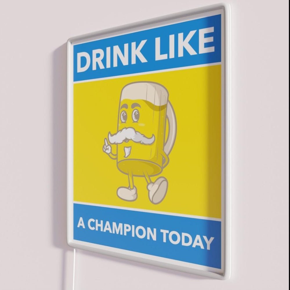 Drink Like A Champion Today Rgb Led Neon Sign - Shineneon